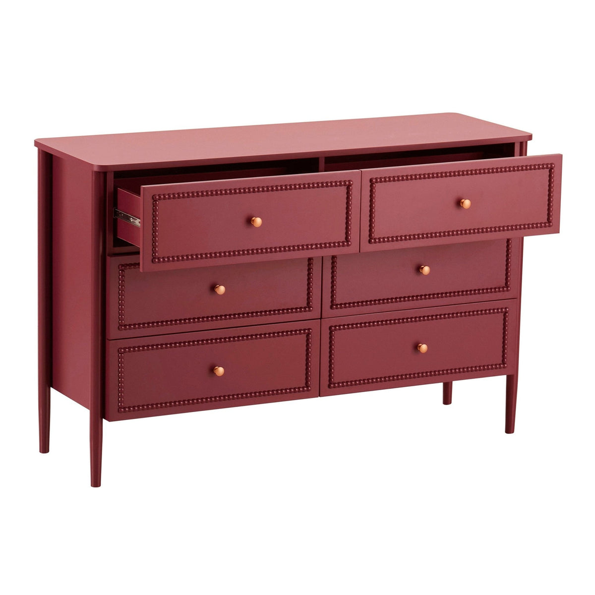 Posy Bobbin 6 Drawer Chest - Wine - DUSK