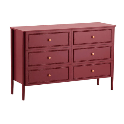 Posy Bobbin 6 Drawer Chest - Wine - DUSK