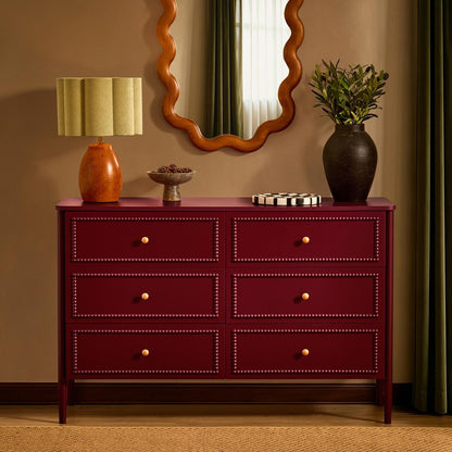 Posy Bobbin 6 Drawer Chest - Wine - DUSK
