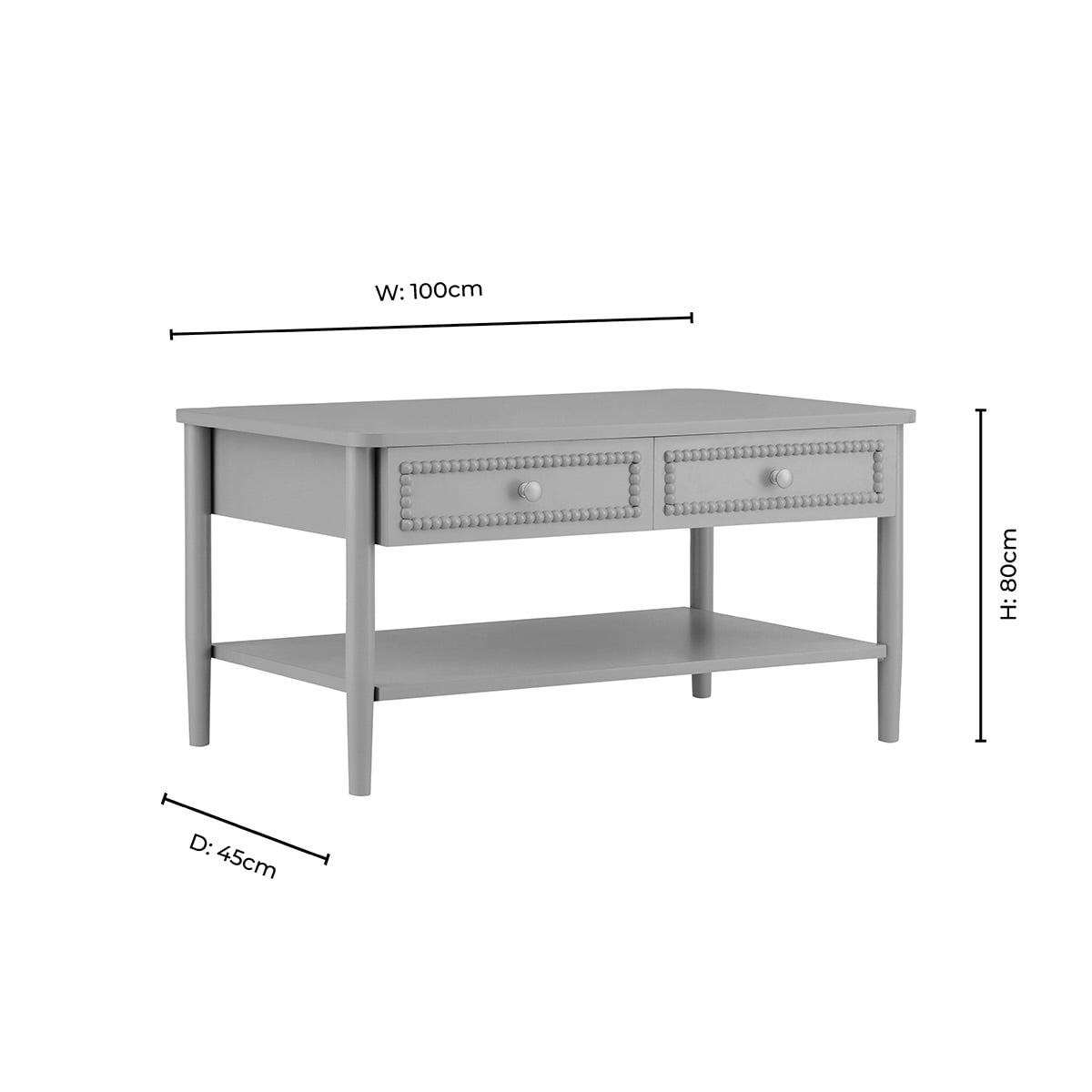 Posy Bobbin Dressing Table - Taupe - DUSK