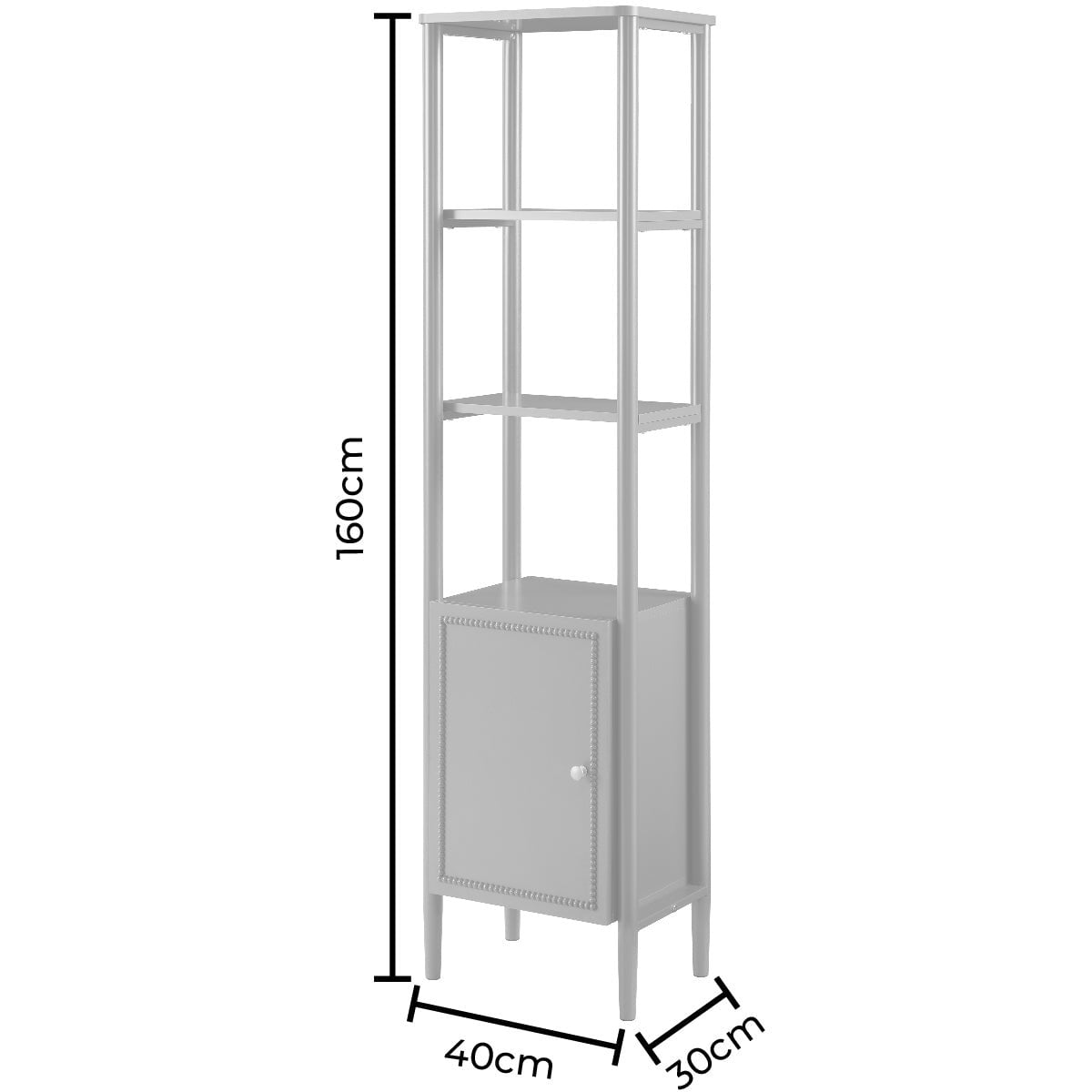 Posy Tall Bathroom Storage Cabinet - Mocha - DUSK