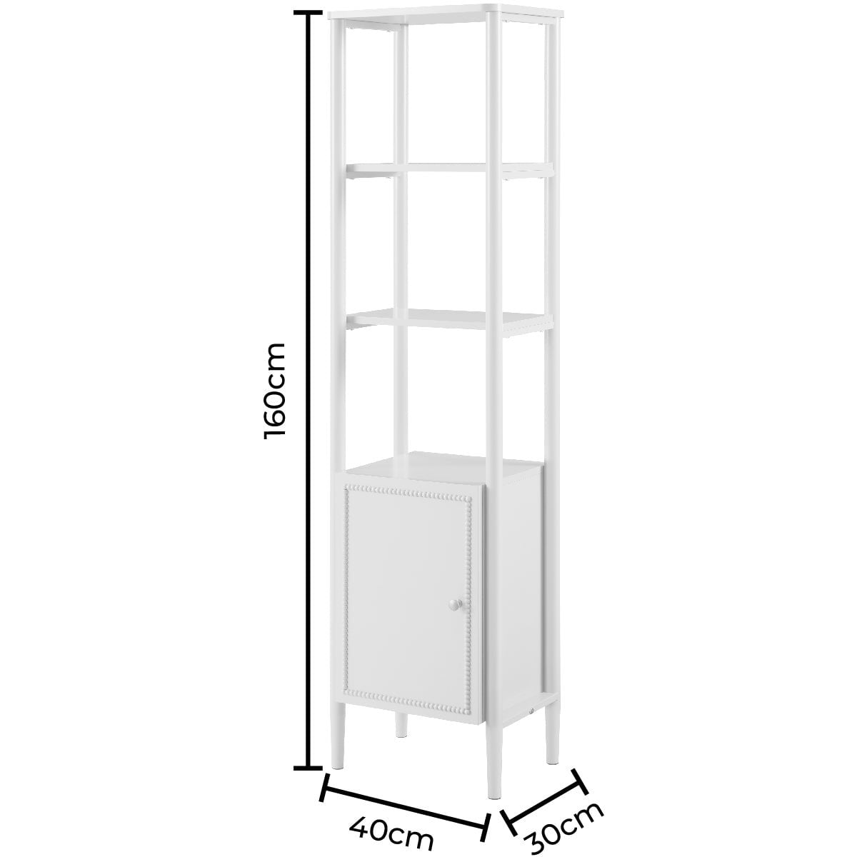Posy Tall Bathroom Storage Cabinet - Taupe - DUSK