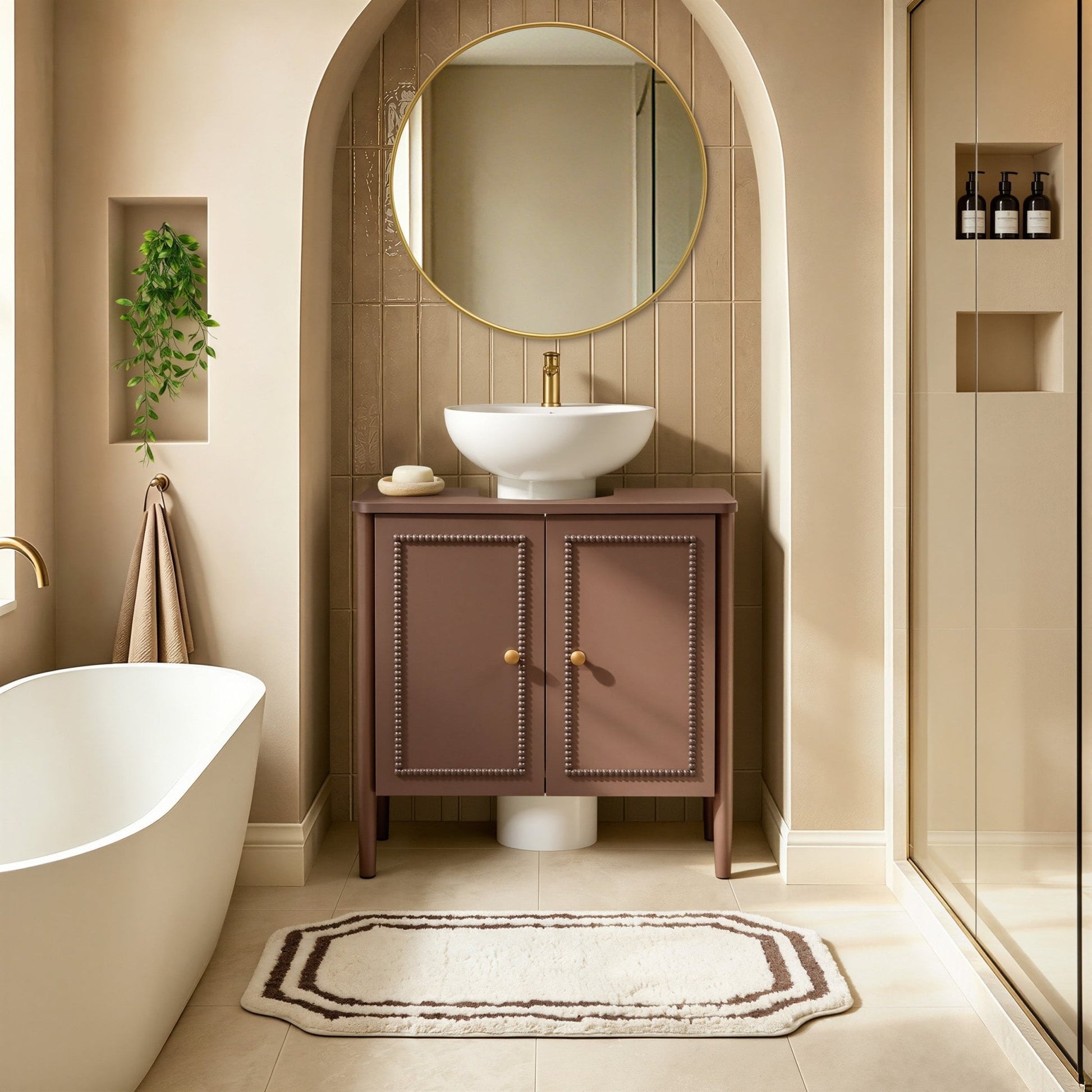 Posy Under Sink Bathroom Cabinet - Mocha - DUSK