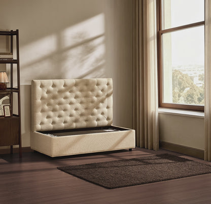 Kennadi Small Double Pouffe Sofa Bed - Beige