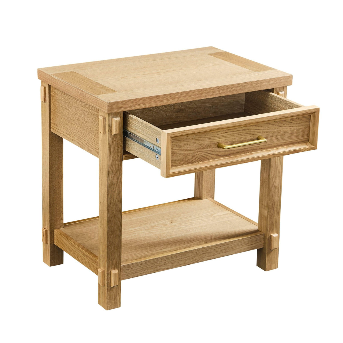 Prim 1 Drawer Wide Nightstand - Light Wood - DUSK