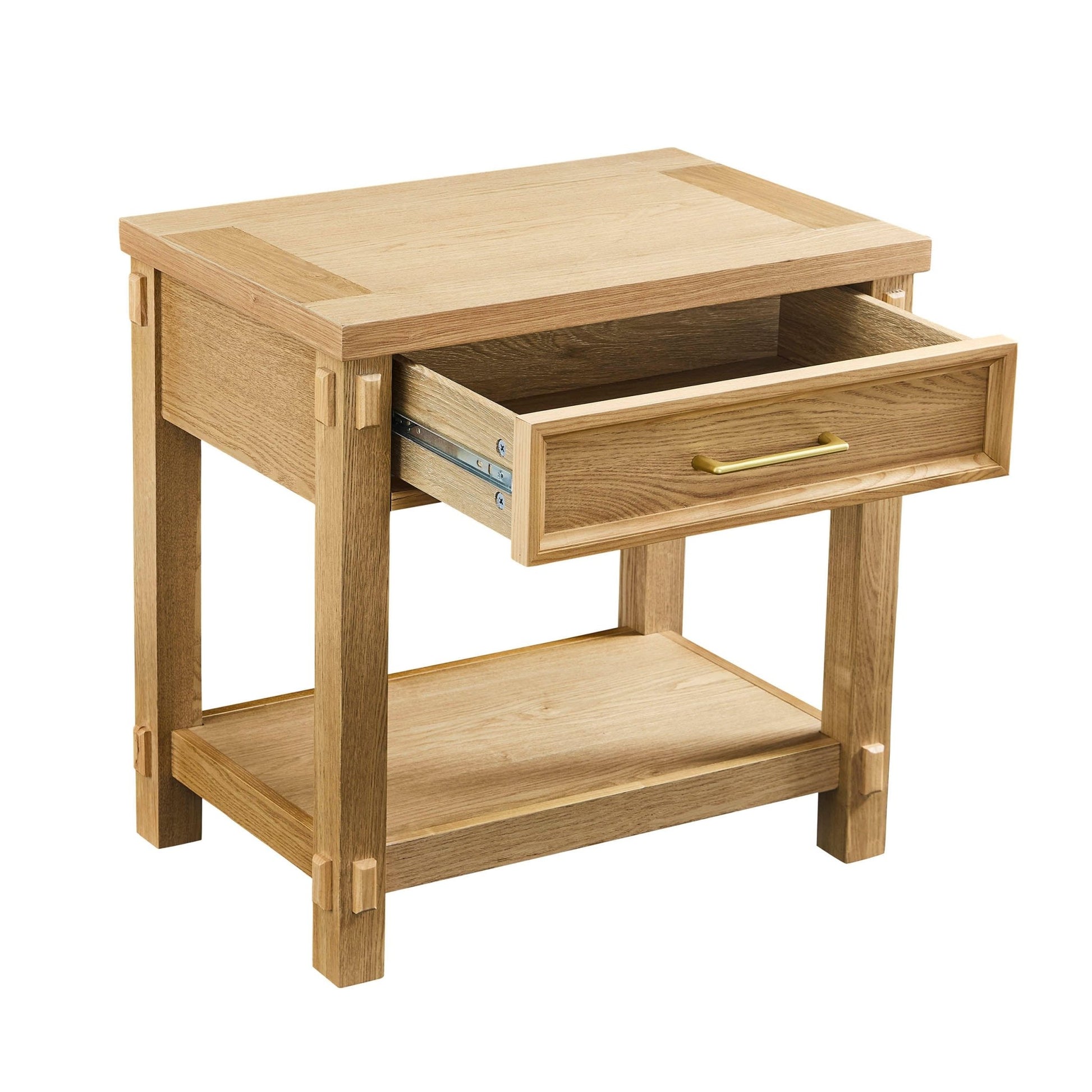Prim 1 Drawer Wide Nightstand - Light Wood - DUSK