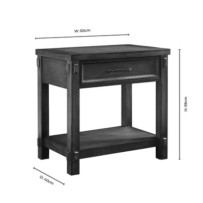 Prim 1 Drawer Wide Nightstand - Light Wood - DUSK