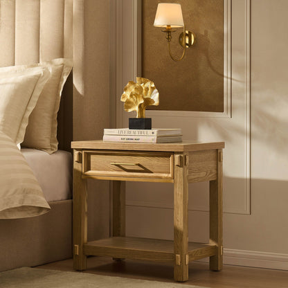 Prim 1 Drawer Wide Nightstand - Light Wood - DUSK