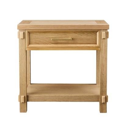 Prim 1 Drawer Wide Nightstand - Light Wood - DUSK