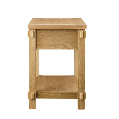 Prim 1 Drawer Wide Nightstand - Light Wood - DUSK