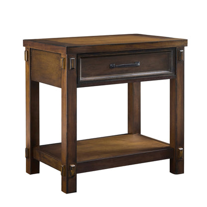 Prim 1 Drawer Wide Nightstand - Walnut - DUSK