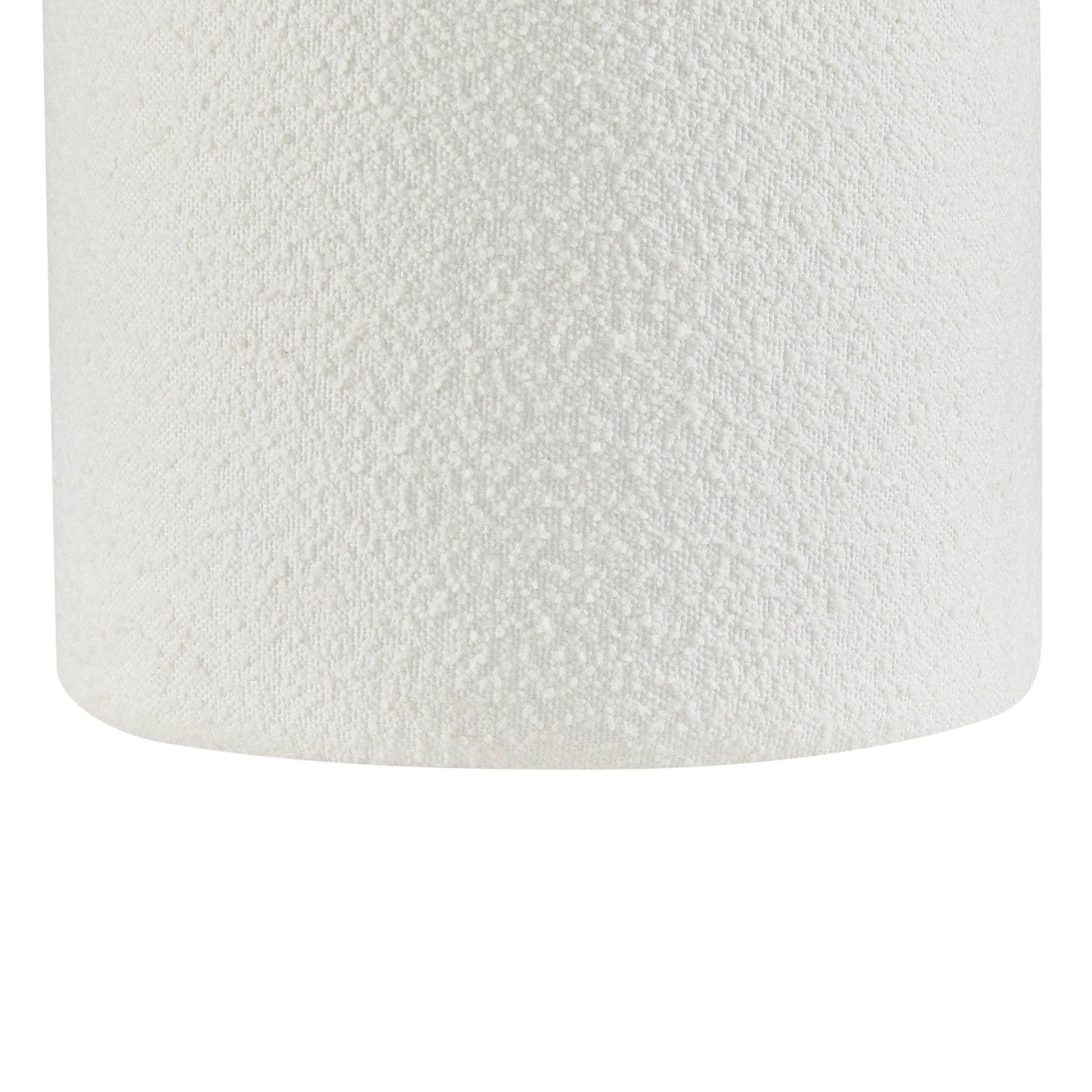 Primrose Boucle Dressing Table Storage Stool - Off White - DUSK