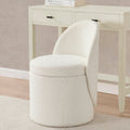 Primrose Dressing Table Storage Stool - Boucle Ivory - DUSK