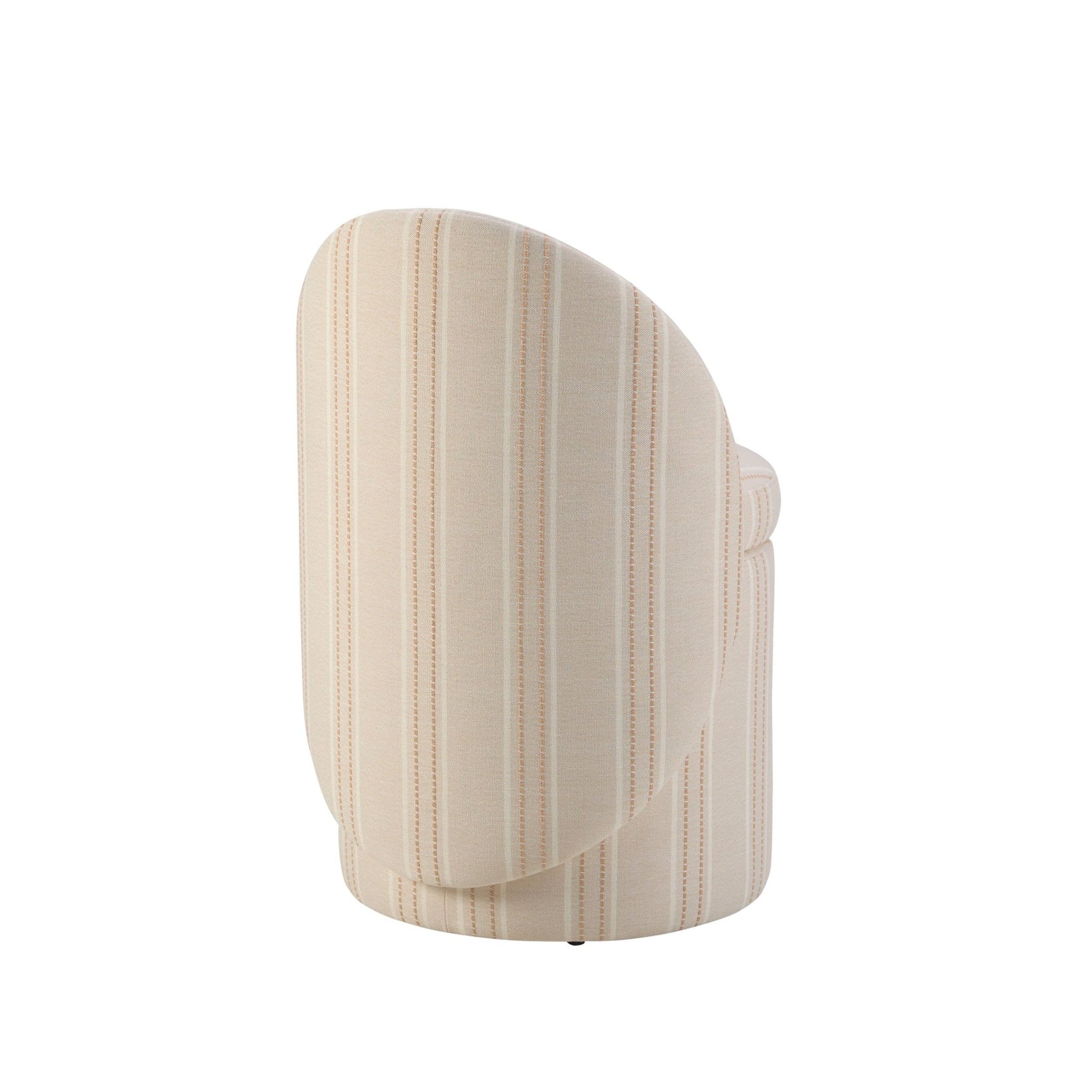 Primrose Dressing Table Storage Stool - Natural Stitched Stripe - DUSK