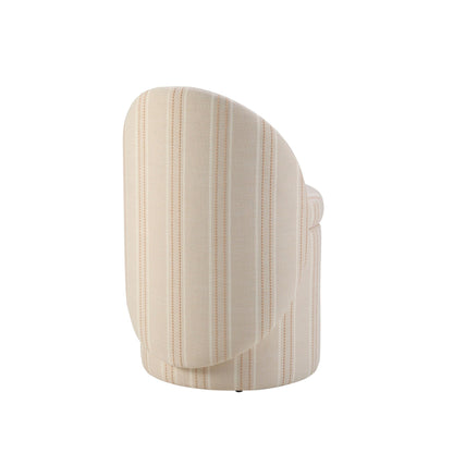 Primrose Dressing Table Storage Stool - Natural Stitched Stripe - DUSK
