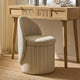 Primrose Dressing Table Storage Stool - Natural Stitched Stripe - DUSK