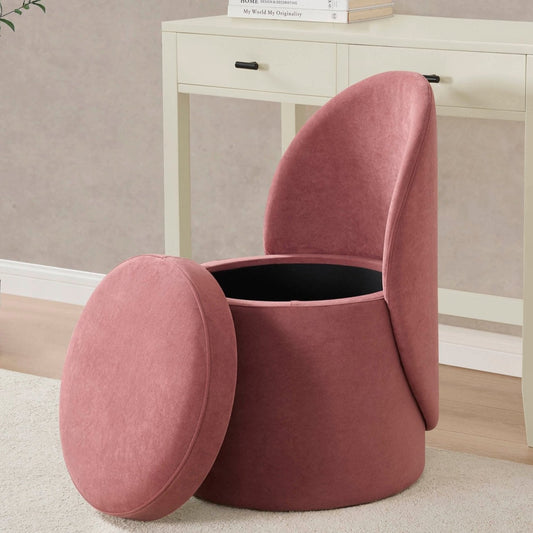 Primrose Dressing Table Storage Stool - Pink - DUSK