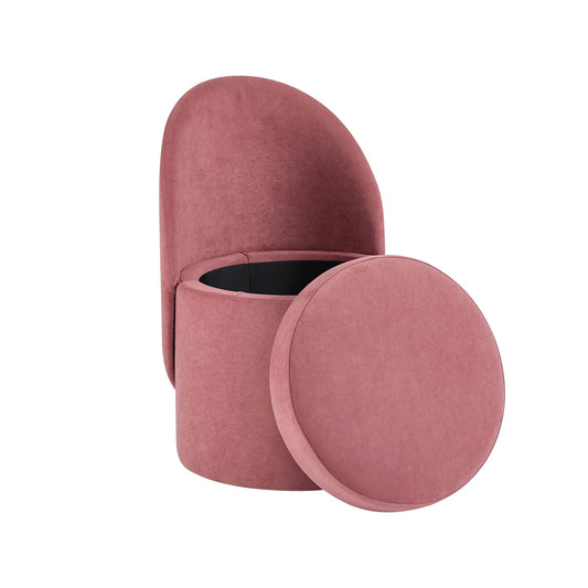 Primrose Dressing Table Storage Stool - Pink - DUSK