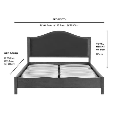 Provence Bed Frame - Rich Green - DUSK