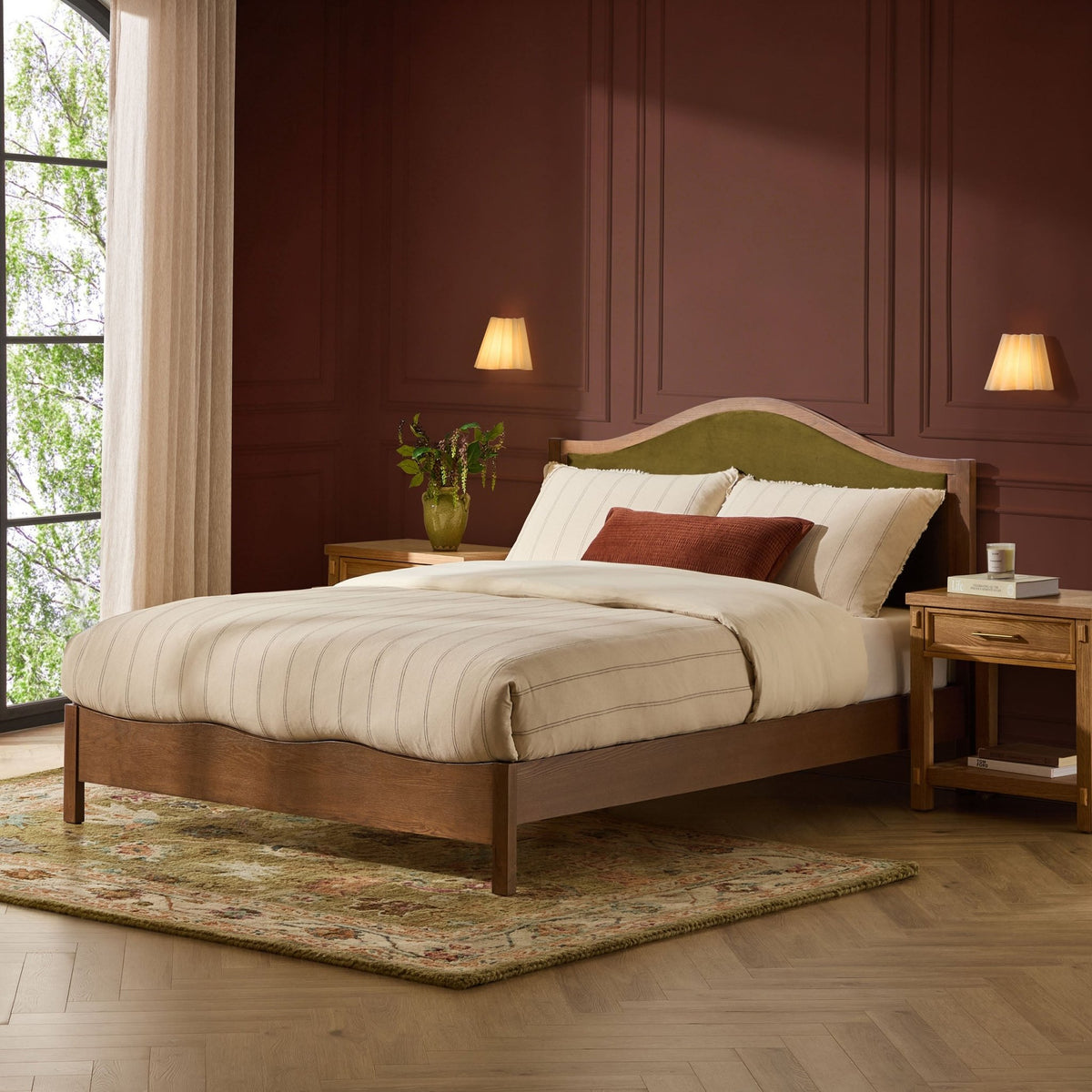 Provence Bed Frame - Rich Green - DUSK