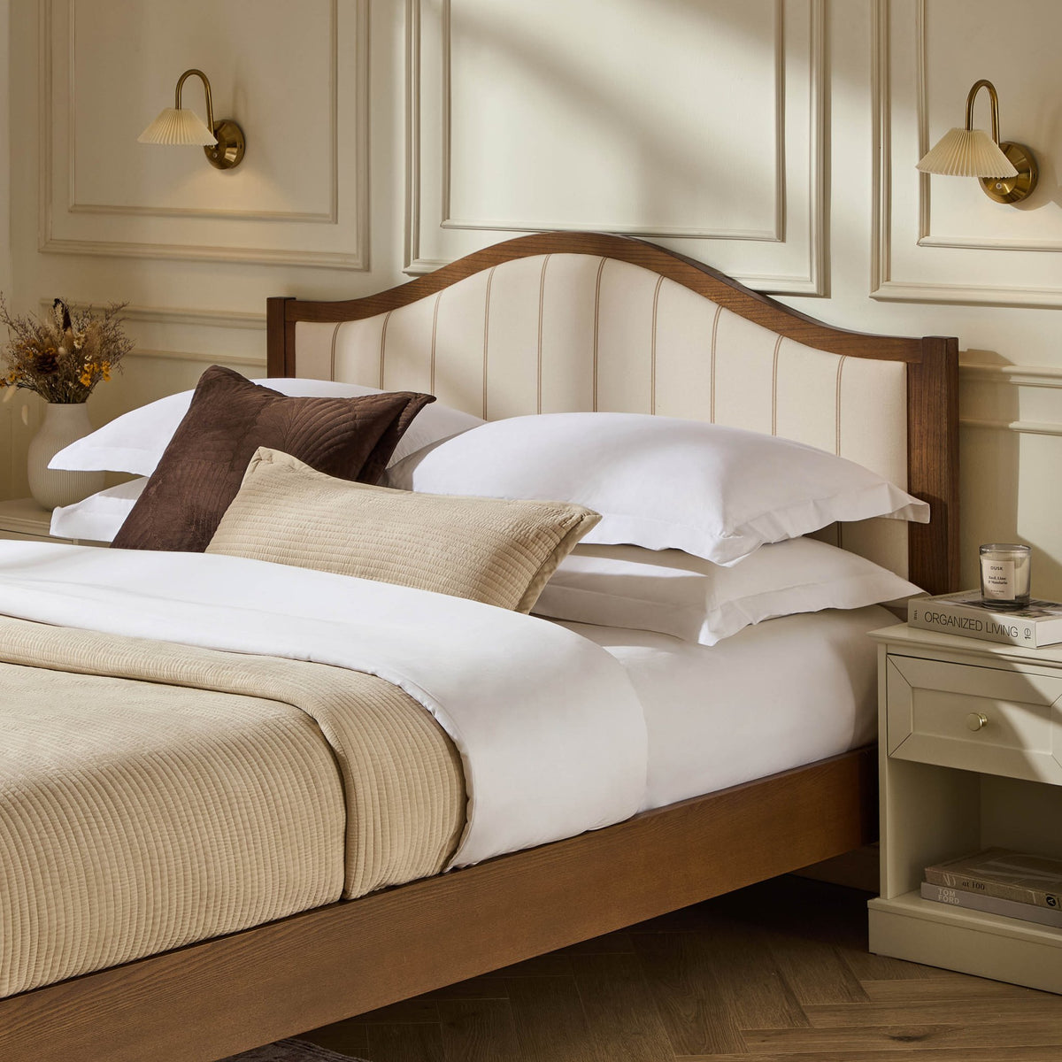 Provence Bed Frame - Thin Natural Stripe - DUSK