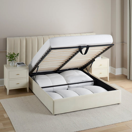 Providence Ottoman Storage Bed - Ecru - DUSK