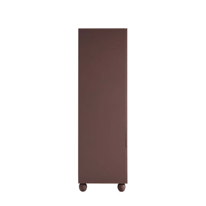 Rachel Arch Front 2 Door Wardrobe with Drawer - Mocha - DUSK