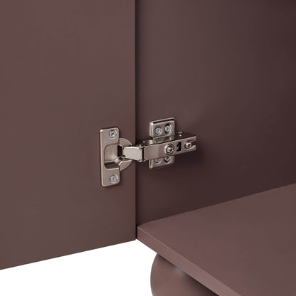 Rachel Arch Front 2 Door Wardrobe with Drawer - Mocha - DUSK