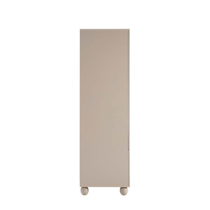 Rachel Arch Front 2 Door Wardrobe with Drawer - Taupe - DUSK