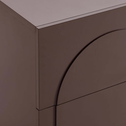 Rachel Arch Front 2 Drawer Bedside Table - Mocha - DUSK