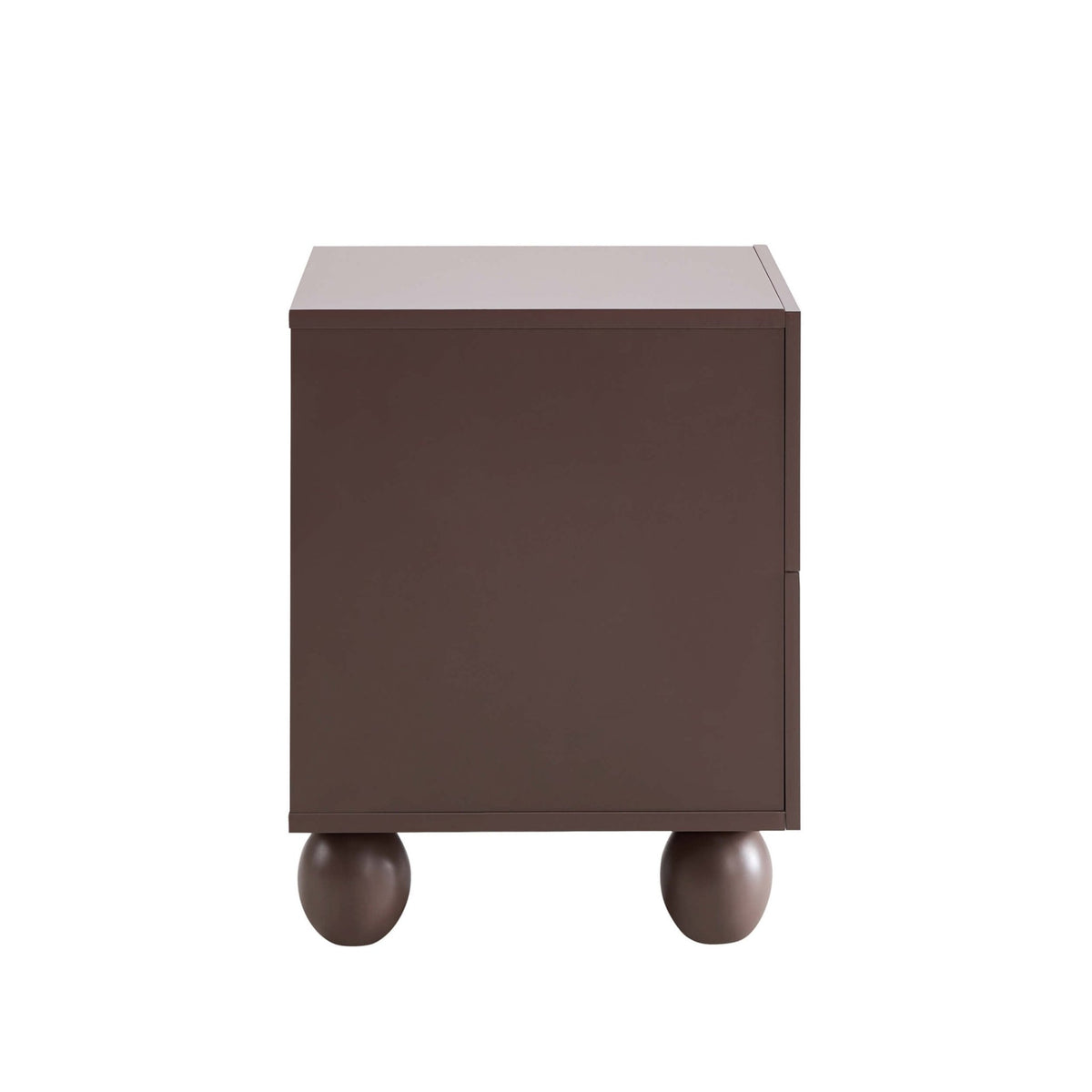 Rachel Arch Front 2 Drawer Bedside Table - Mocha - DUSK