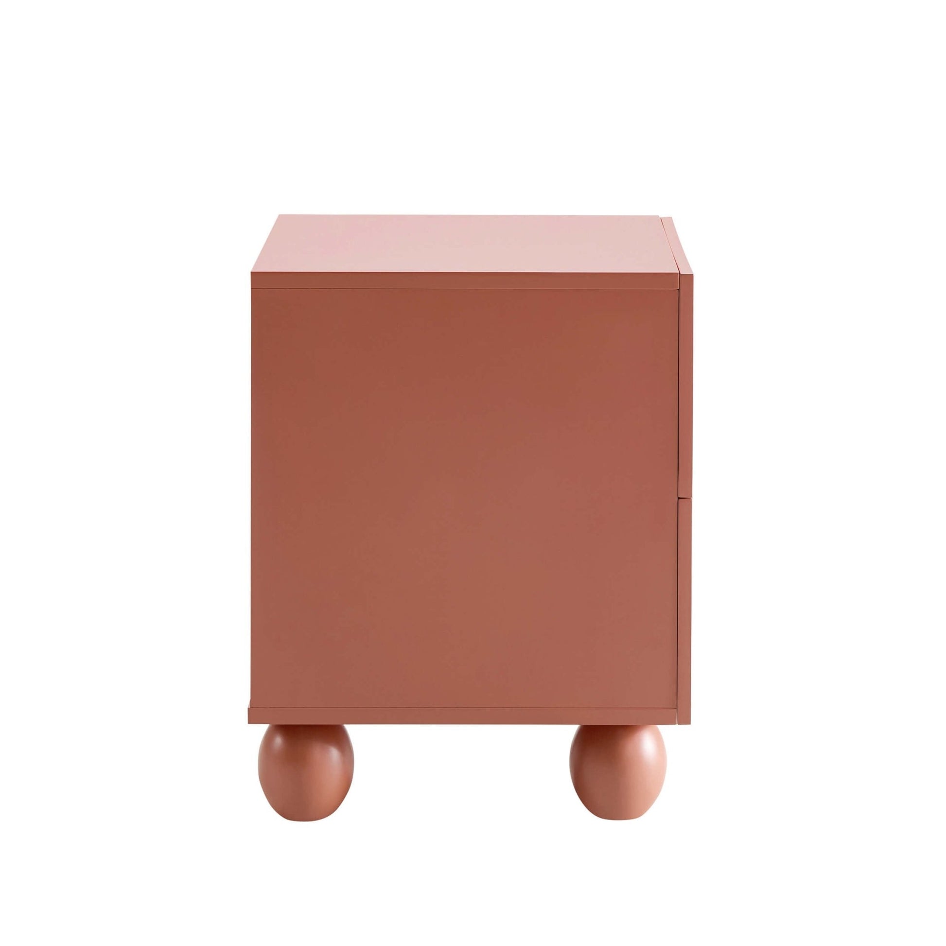 Rachel Arch Front 2 Drawer Bedside Table - Terracotta - DUSK