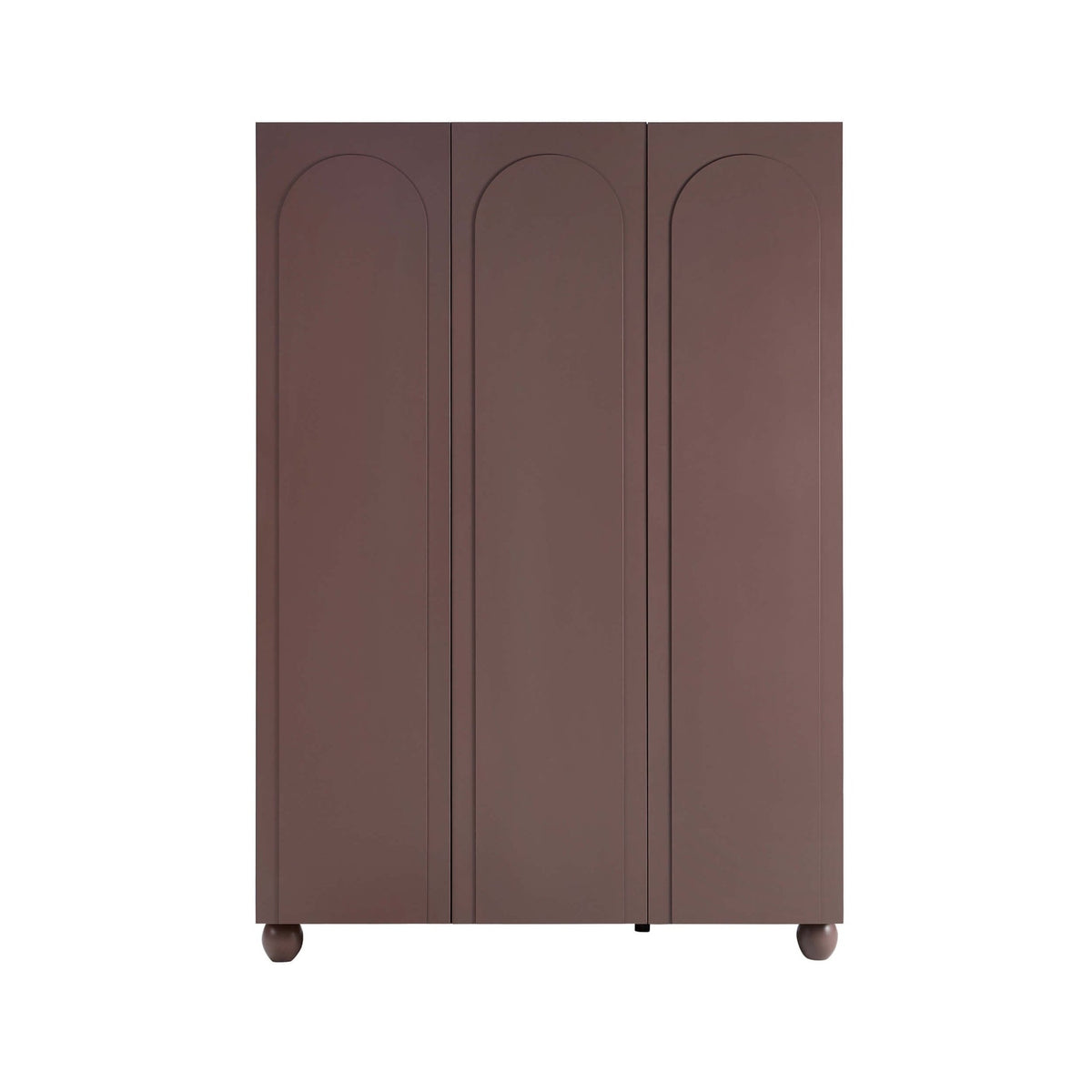 Rachel Arch Front 3 Door Wardrobe - Mocha - DUSK