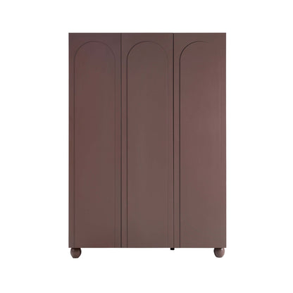 Rachel Arch Front 3 Door Wardrobe - Mocha - DUSK