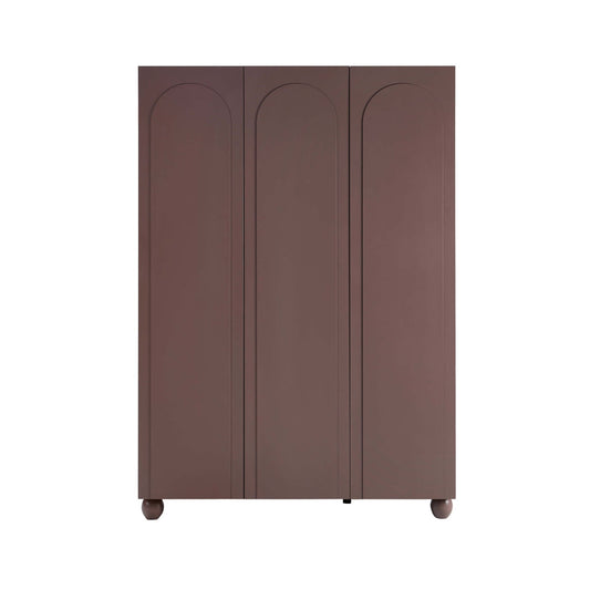 Rachel Arch Front 3 Door Wardrobe - Mocha - DUSK