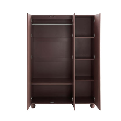 Rachel Arch Front 3 Door Wardrobe - Mocha - DUSK