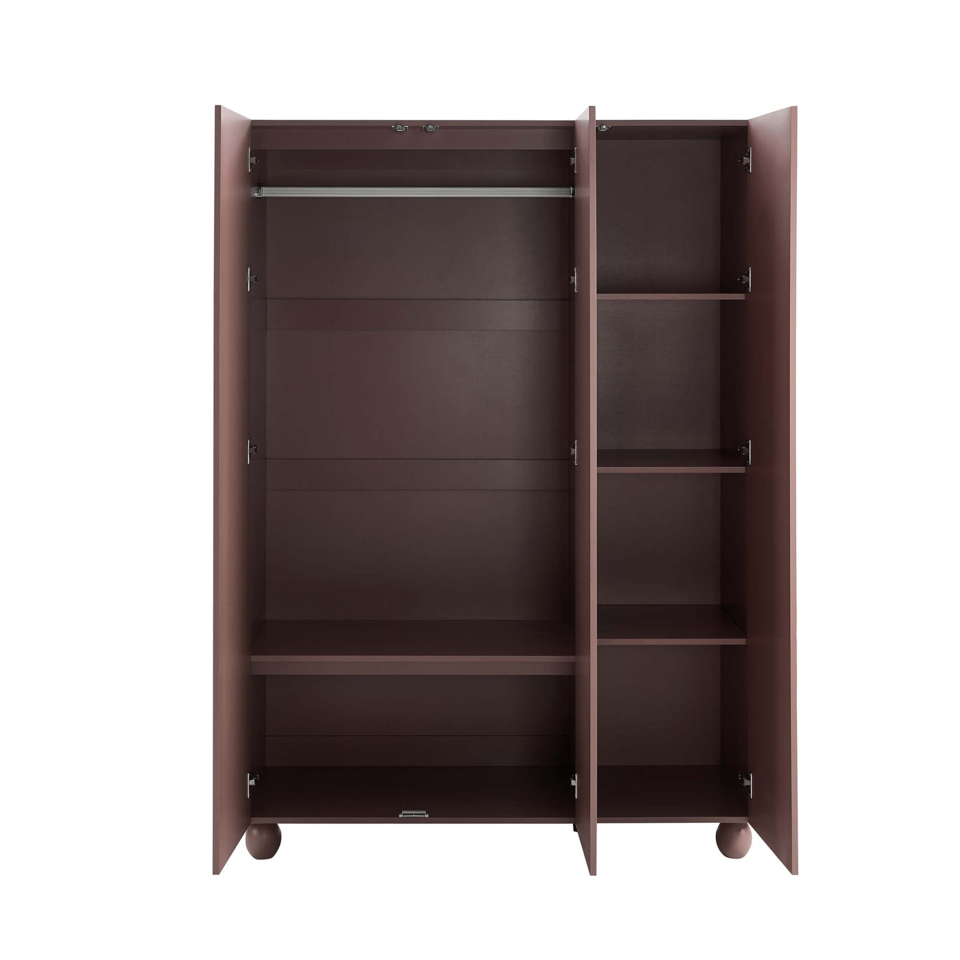 Rachel Arch Front 3 Door Wardrobe - Mocha - DUSK
