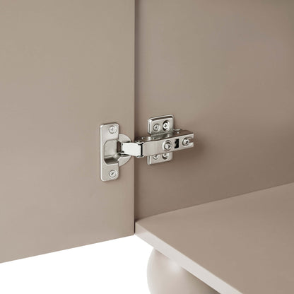 Rachel Arch Front 3 Door Wardrobe - Taupe - DUSK