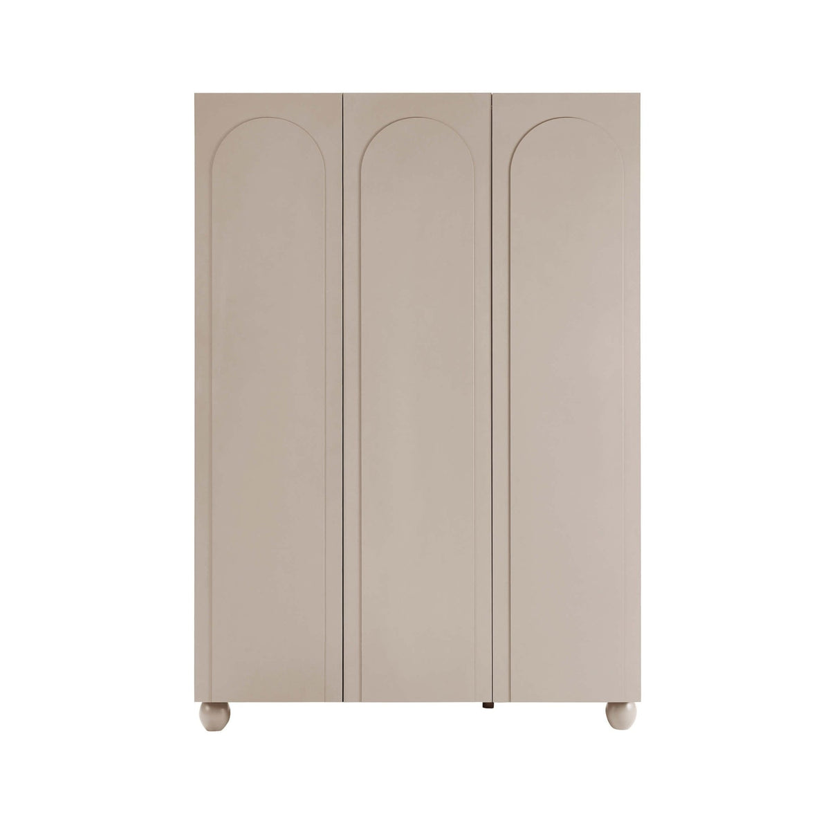 Rachel Arch Front 3 Door Wardrobe - Taupe - DUSK