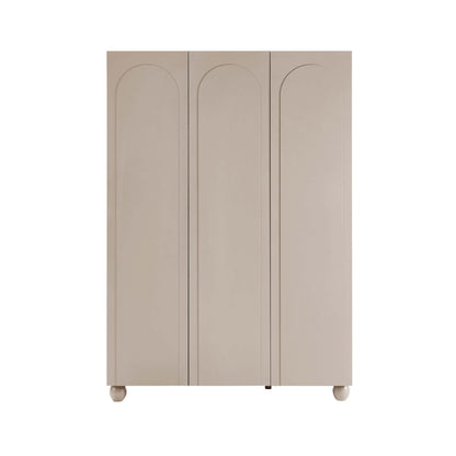 Rachel Arch Front 3 Door Wardrobe - Taupe - DUSK