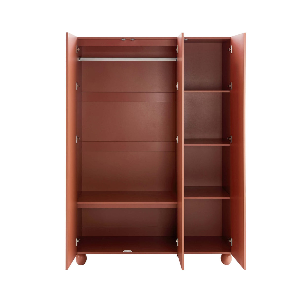 Rachel Arch Front 3 Door Wardrobe - Terracotta - DUSK
