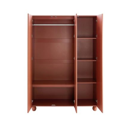 Rachel Arch Front 3 Door Wardrobe - Terracotta - DUSK