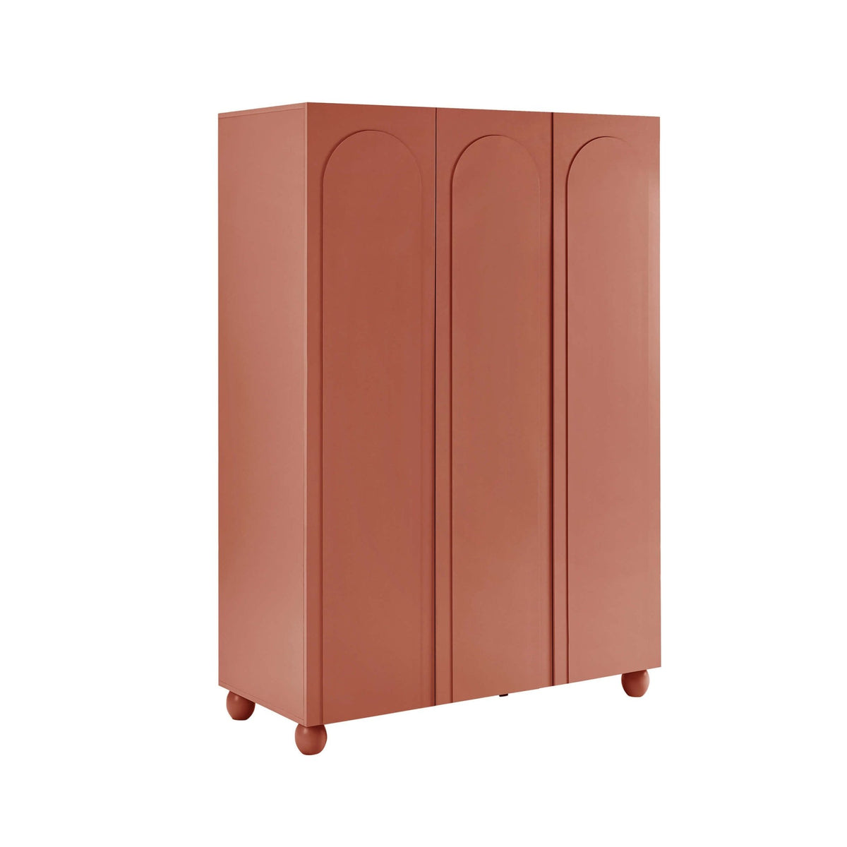 Rachel Arch Front 3 Door Wardrobe - Terracotta - DUSK