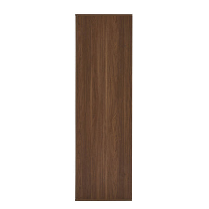 Rachel Arch Front 3 Door Wardrobe with Mirror - Medium Wood - DUSK