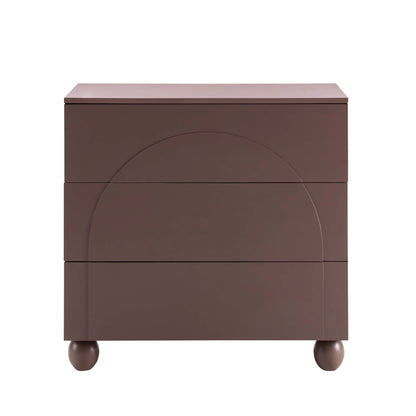Rachel Arch Front 3 Drawer Chest - Mocha - DUSK