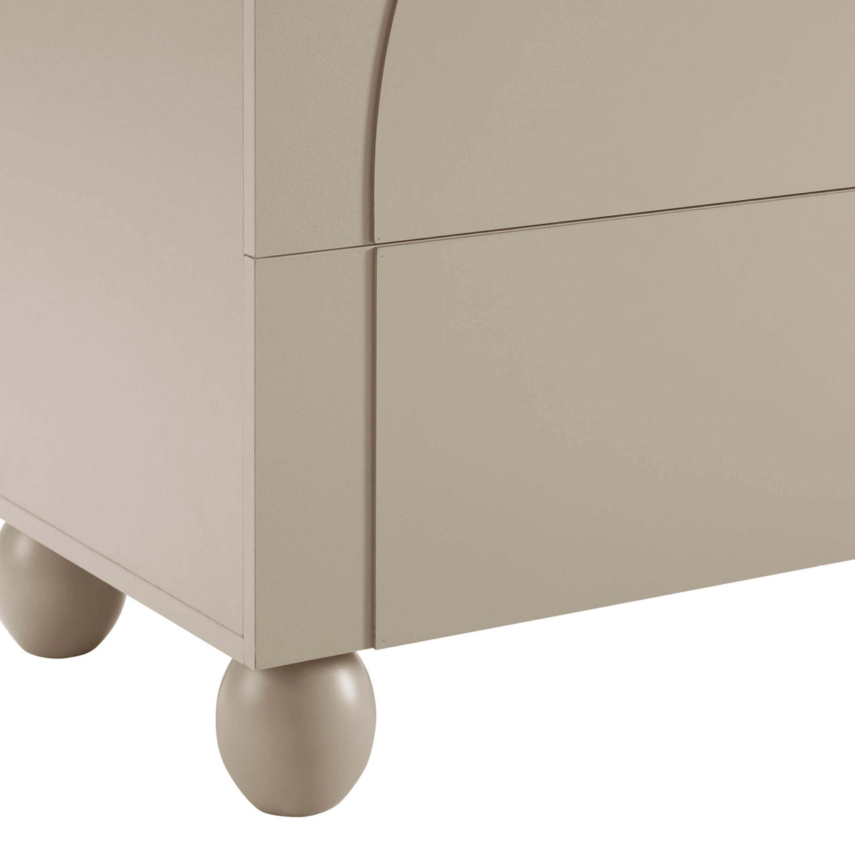 Rachel Arch Front 3 Drawer Chest - Taupe - DUSK