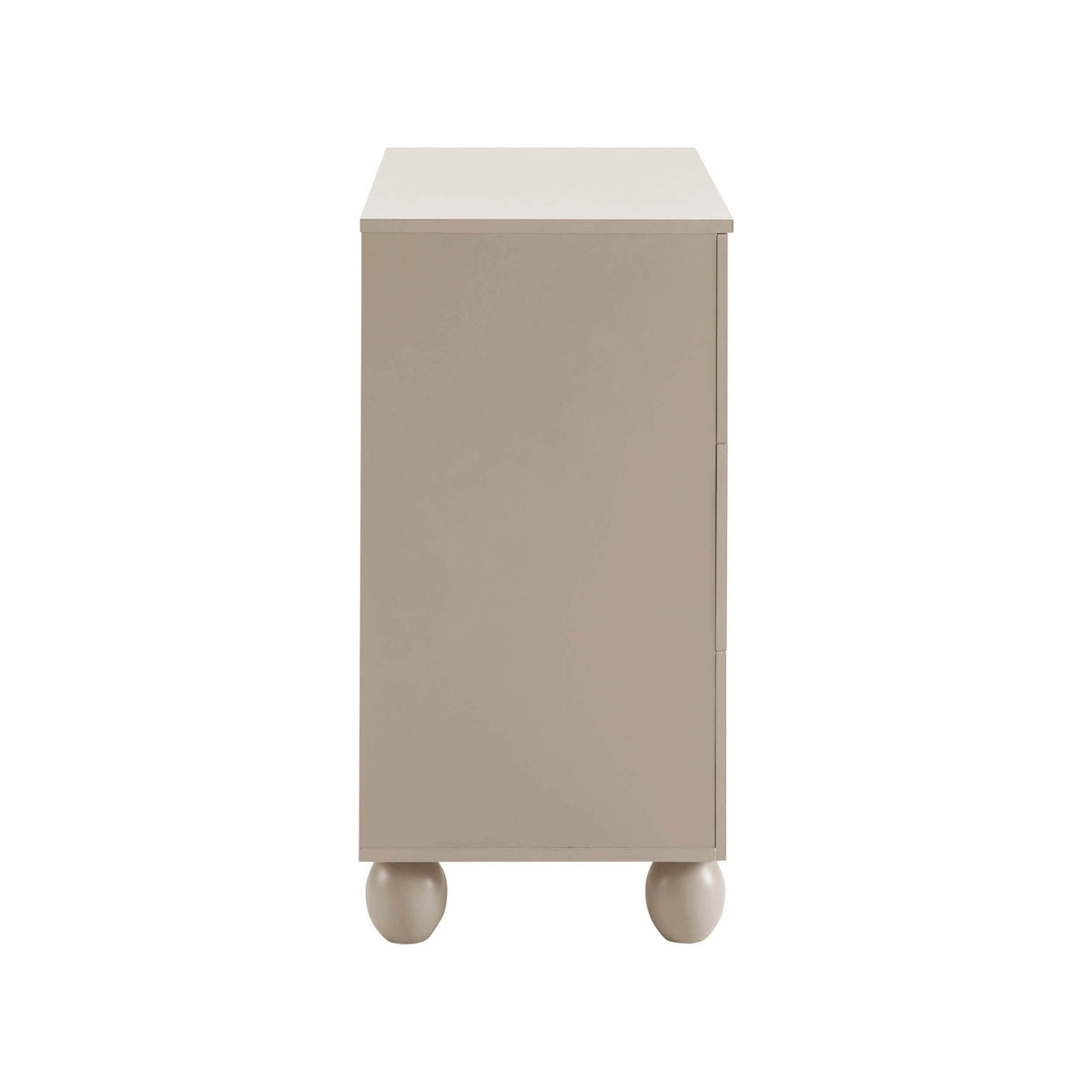 Rachel Arch Front 3 Drawer Chest - Taupe - DUSK