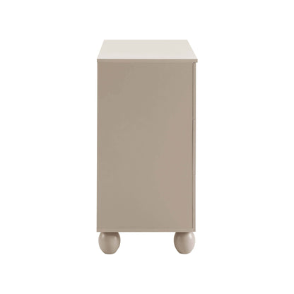 Rachel Arch Front 3 Drawer Chest - Taupe - DUSK