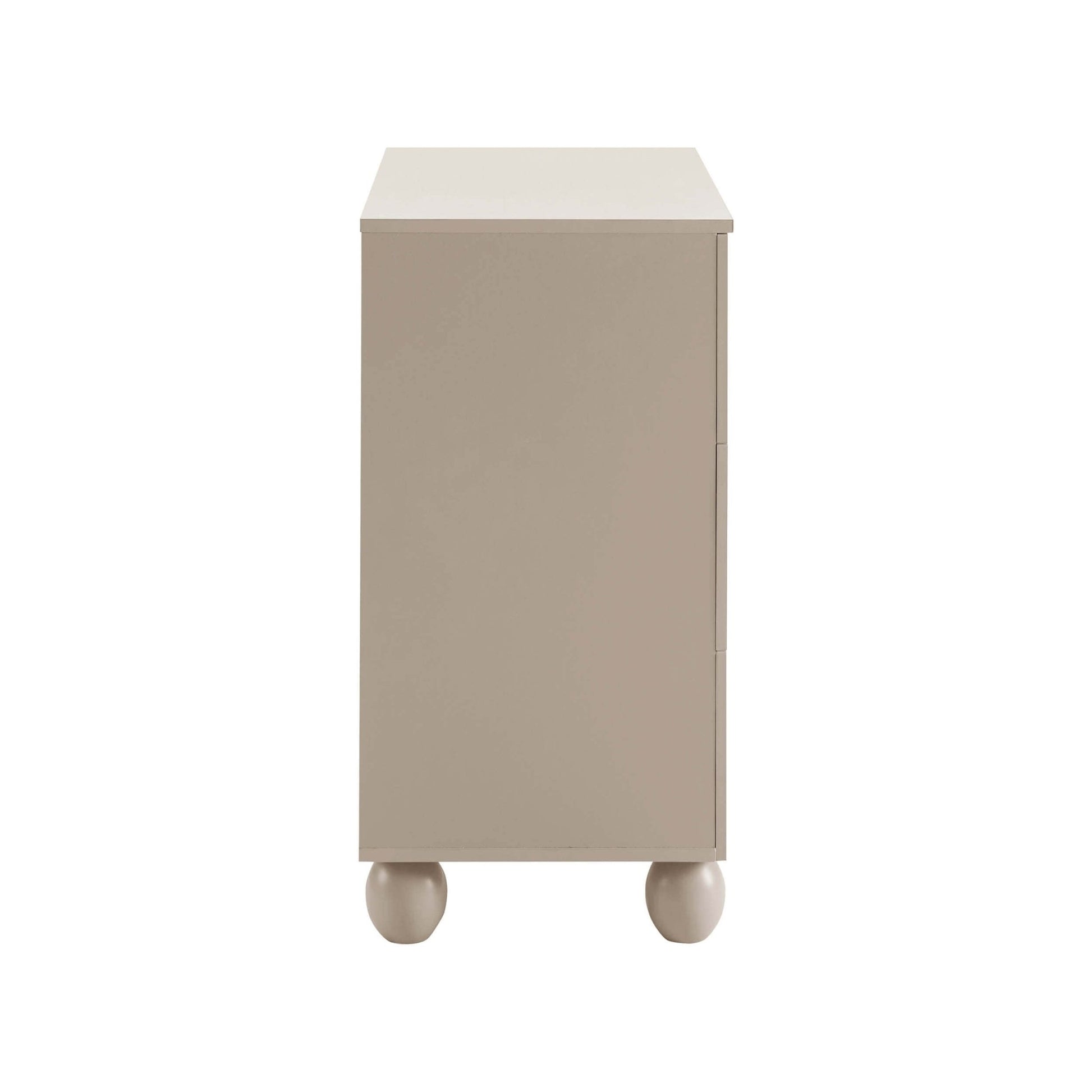 Rachel Arch Front 3 Drawer Chest - Taupe - DUSK