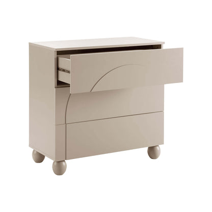 Rachel Arch Front 3 Drawer Chest - Taupe - DUSK
